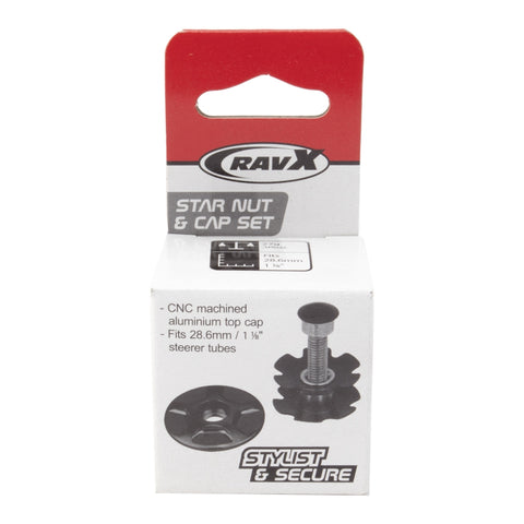 Rav X 1 1/8 Threadless Star Nut & Cap