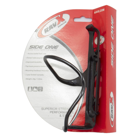 Rav X Side One Split Carbon Bottle Cage Black