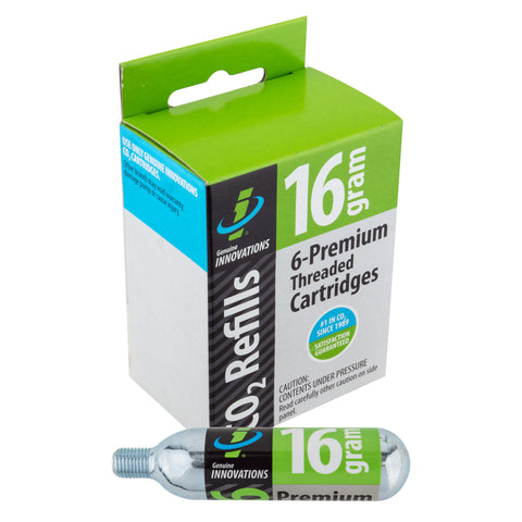 Genuine Innovations 6-Pack 16G Threaded CO2 Cartridges
