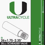 Ultracycle 26 x 1.75-2.35 Schrader 35mm Innertube