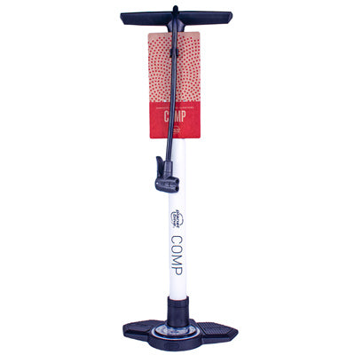 Pompa A Pavimento Planet Bike Comp 2.0, 160 Psi, Doppia Valvola Schrader/Presta, Bianca