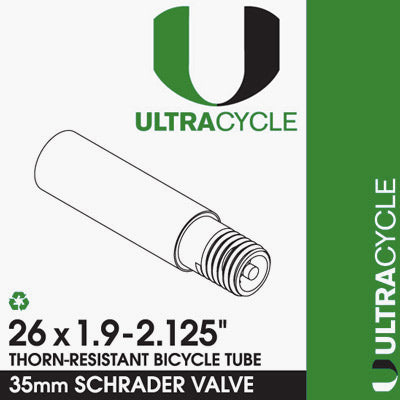 Ultracycle 26 x 1.9-2.125 Schrader 35mm Thorn Resistant Innertube