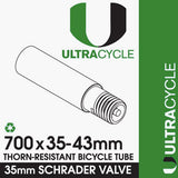Ultracycle 700 x 35-43 Schrader 35mm Thorn Resistant Innertube