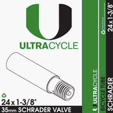 Ultracycle 24 x 1 3/8 Schrader 35mm Innertube