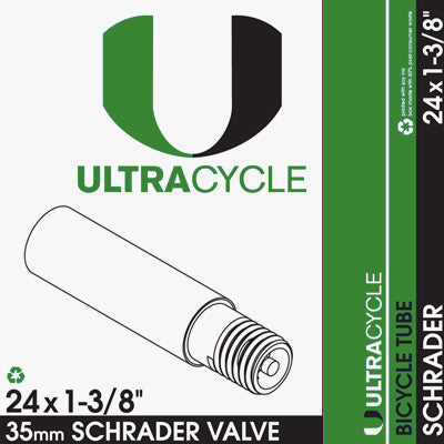 Ultracycle 24 x 1 3/8 Schrader 35mm Innertube