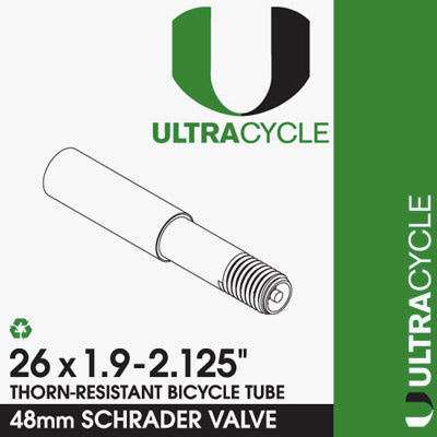 Ultracycle 26 x 1.9-2.125 Thorn Proof Schrader 48mm Innertube
