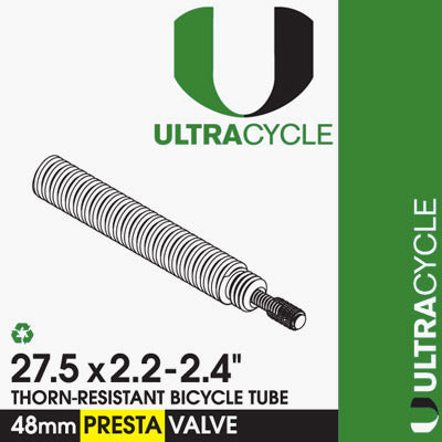 Ultracycle 27.5 x 2.2-2.4 Presta 48mm Thorn Proof Innertube