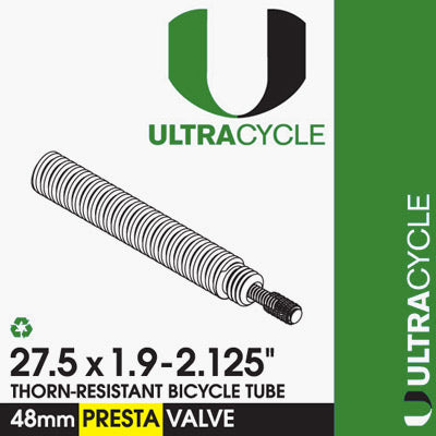 Ultracycle 27.5 1.9-2.125 Presta 48mm Thorn Resistant Innertube