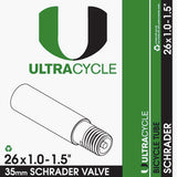 Ultracycle 26 x 1.0-1.5 Schrader 35mm Innertube