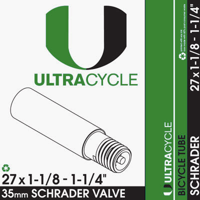 Ultracycle 27 x 1 1/8-1 1/4 Schrader 35mm Innertube