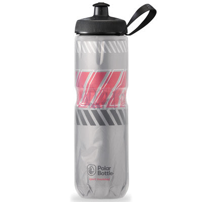 Polar Tempo Silver/Racing Red 24oz Sports Insulated Bottle