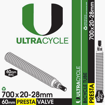 Ultracycle 700 x 20-28c Presta 60mm Innertube