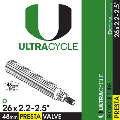 Ultracycle 26 x 2.2-2.5 Presta 48mm Innertube
