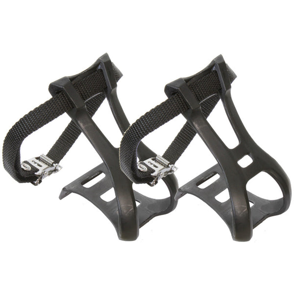 Toe Clips Sunlite Plastic Toe Clips w/ Straps – Plenty of Bikes