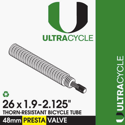 Ultracycle 26 x 1.9-2.125 Thorn Proof Presta 48mm Innertube